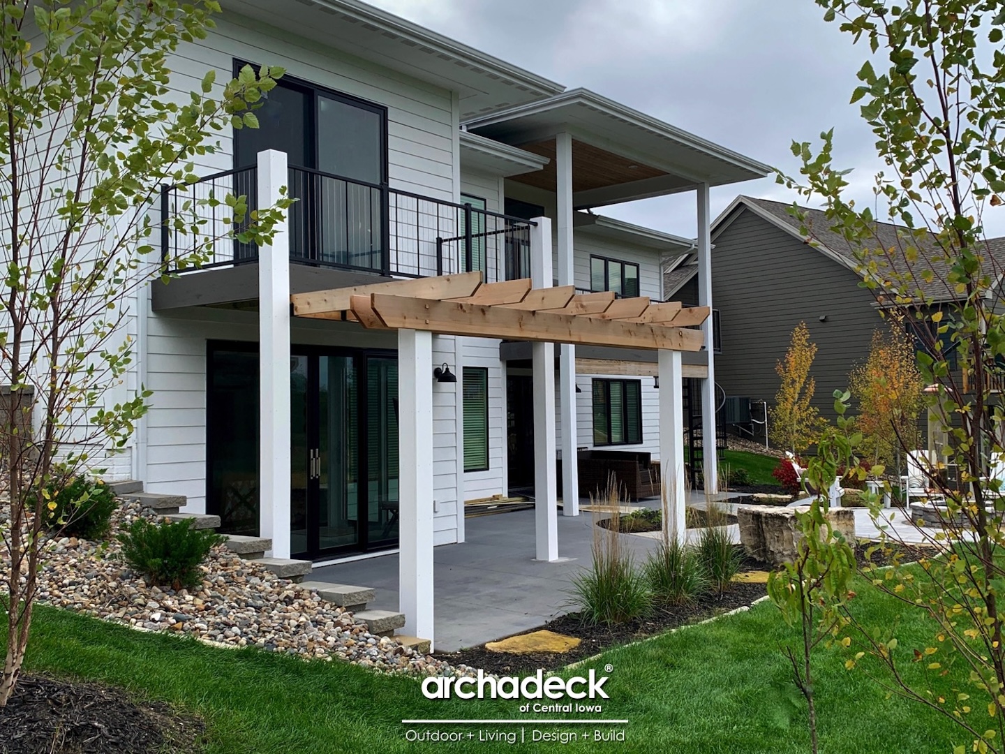 A house with a patio and a pergola